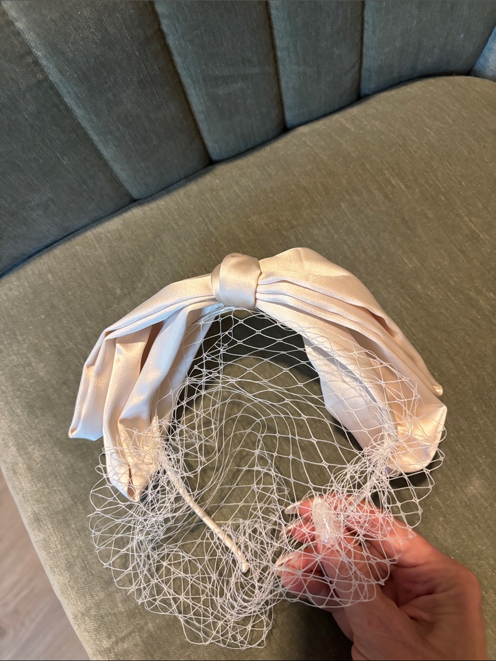 Kristin Ess Veil Headband in Ivory NIB
